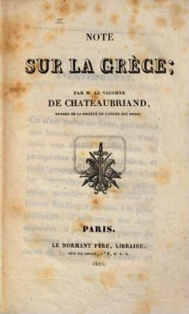 Note sur la Grèce