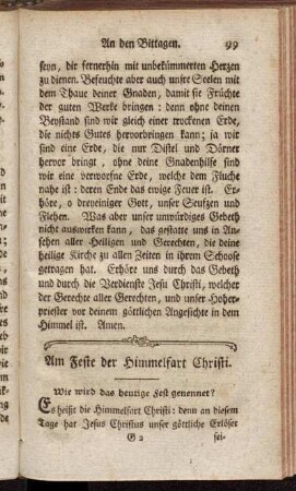 Am Feste der Himmelfart Christi.