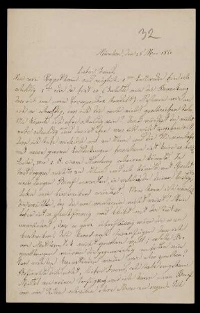 Nr. 7: Brief von Luigi Bianchi an Adolf Hurwitz, München, 25.5.1880