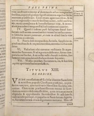 Titvlus XIII. De Ordine.