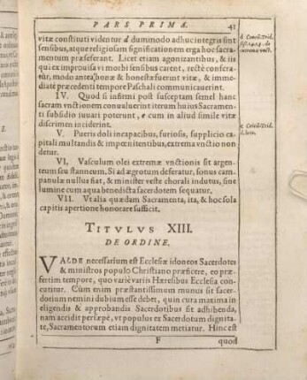Titvlus XIII. De Ordine.