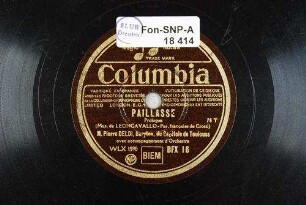 Paillasse : Prologue / (Mus. de Leoncavallo. Par. française de Crosti)