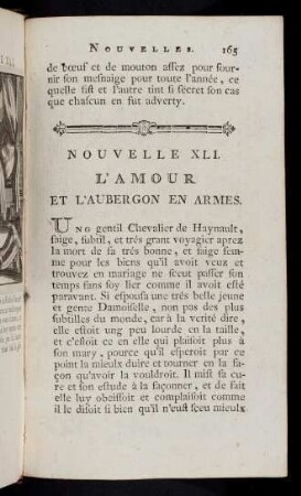 165-170, XLI. L´Amour & l´Aubergon en Armes