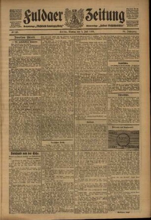 Zweite Ausgabe vom Montag, den 05. Juli 1909.