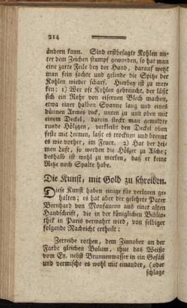 Die Kunst, mit Gold zu schreiben