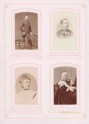 links oben: Unbekannt (Herr) rechts oben: Unbekannt (Herr) links unten: Unbekannt (Dame) rechts unten: Unbekannt (Dame)