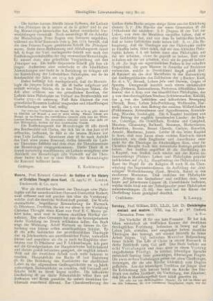 692-695 [Rezension] Sanday, William, Christologies ancient and modern