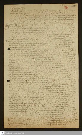 Teil eines Briefes von Johann Ernst Bergmann an Johann Friedrich Nebe über den Niedergang der anglikanischen Kirche in Georgia und Virginia sowie die Ausbreitung des Atheismus.