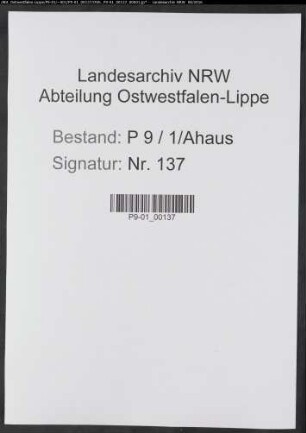 Sterberegister Standesamt Ahaus
