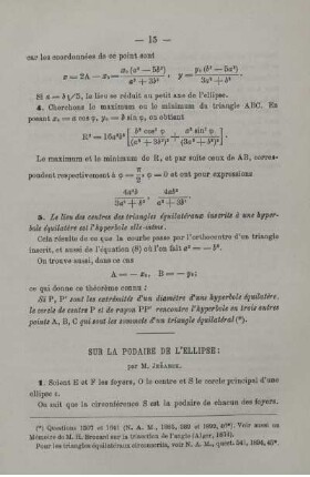 Sur la podaire de l´ellipse.