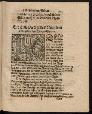 Die Erste Predigt des Neundten und Zehenden Gebots Gottes.