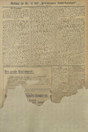 Beilage zu Nr. 11