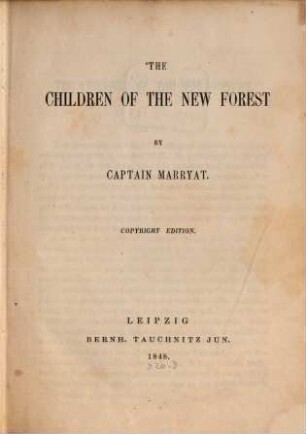 The children of the New Forest