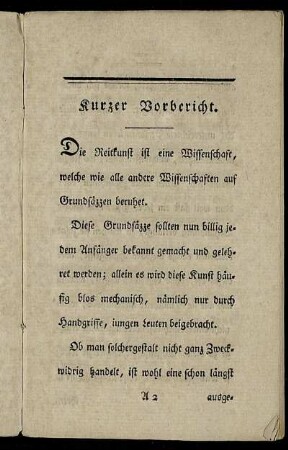 Kurzer Vorbericht.