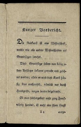 Kurzer Vorbericht.