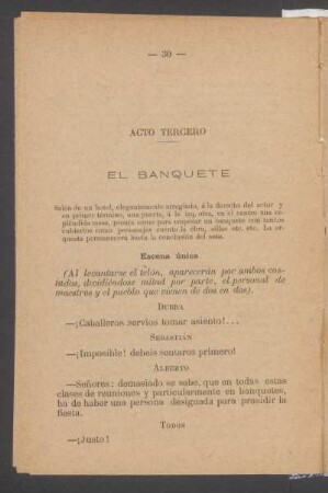 Acto tercero - El banquete