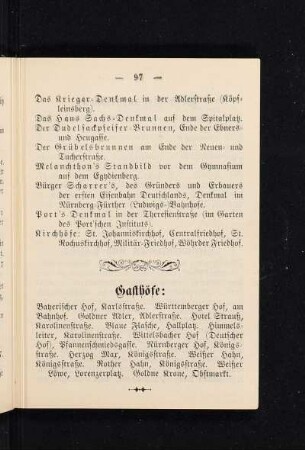Gasthöfe:
