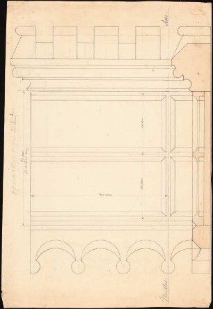 Stiftskirche, Marienborn Umbau: Gesims