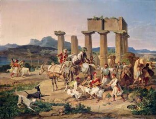 Palikaren vor dem Tempel von Korinth