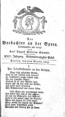 36. Stueck, 5. September 1825