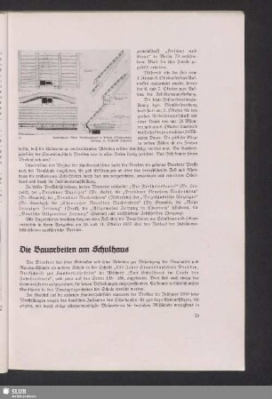Die Bauarbeiten am Schulhaus