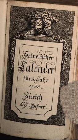 Helvetischer Calender. 1788, 1788