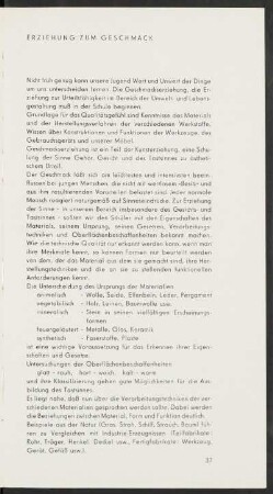 Erziehung zum Geschmack