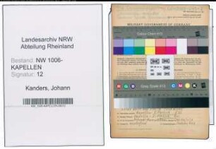 Entnazifizierung Johann Kanders , geb. 25.12.1892 (Landwirt)