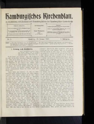 1. Sonntag nach Epiphanias