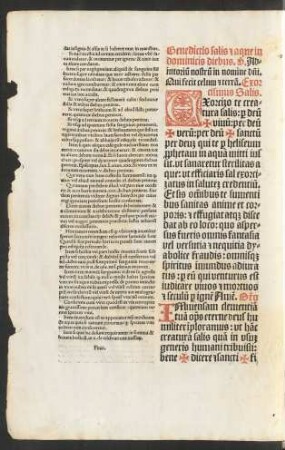 Benedictio salis et aque in dominicis diebus.