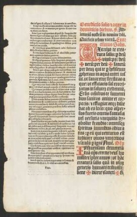 Benedictio salis et aque in dominicis diebus.