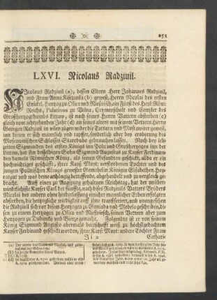 LXVI. Nicolaus Radzivil