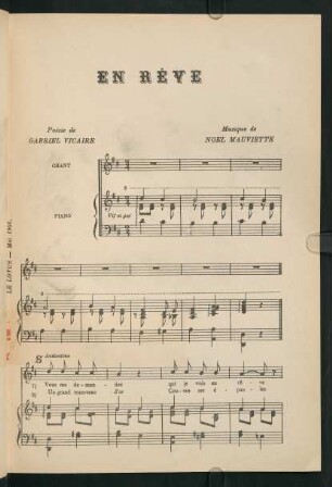 En rêve (Musique de Noel Mauviette)