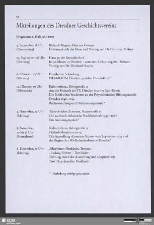 Mitteilungen des Dresdner Geschichtsvereins