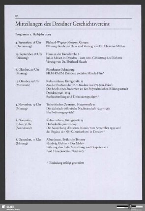 Mitteilungen des Dresdner Geschichtsvereins
