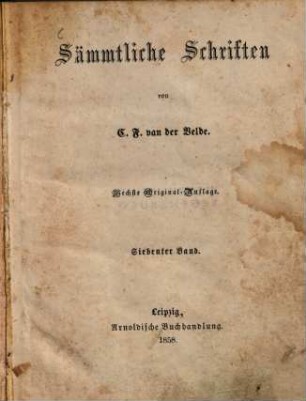 Sämmtliche Schriften, 7