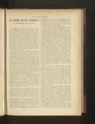 La Guerre Russo-Japonaise.