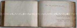 Stammbuch des Georg Eberhard von Reck. Geführt 1708-1717 während seiner Zeit als kgl. Großbrit. Rat und Resident in Wien. 165 Blatt, 169 Eintragungen, geprägter Ledereinband der Zeit, Schmuckpapiervorsatzblätter, Goldschnitt.