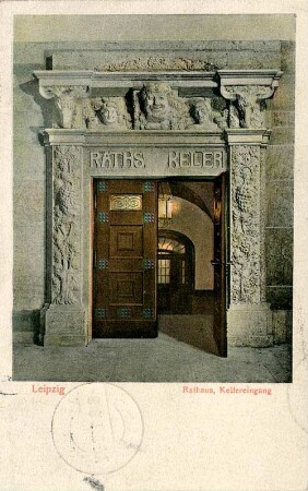 Leipzig: Rathaus, Kellereingang