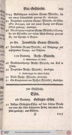 VIItes Geschlecht. Eisen