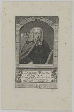 Bildnis des Christian Fridericus Boernerus