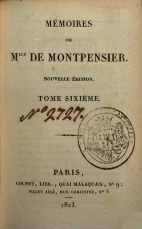 Mémoires De Mlle De Montpensier. 5