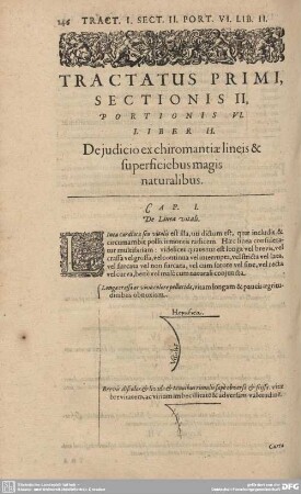 Liber II. e judicio ex chiromantiae lineis et superficiebus magis naturalis.