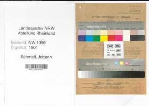 Entnazifizierung Johann Schmidt , geb. 06.02.1891 (Schlosser)