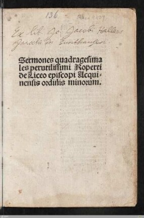 Sermones quadragesimales de poenitentia
