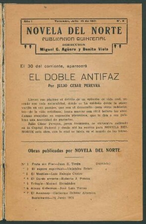 Obras publicadas por Novela del Norte