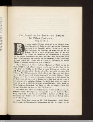 XXI. Kämpfe an der Somme und Schlacht bei Villers Bretonneux