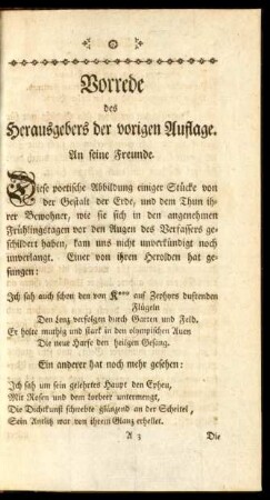 Vorrede des Herausgebers der vorigen Auflage