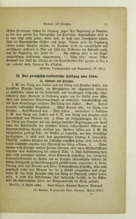 III. Der preußisch-italienische Feldzug von 1866