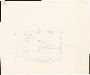 Reichsluftfahrtministerium, Berlin: Saalbau, Windfang (Raum für das goldene Buch): Grundriss 1:20